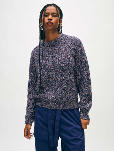 Merino Blend Marled Sweatshirt