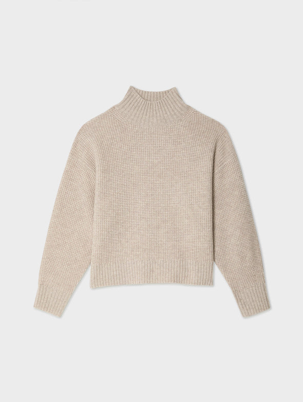 Cashmere Waffle Standneck