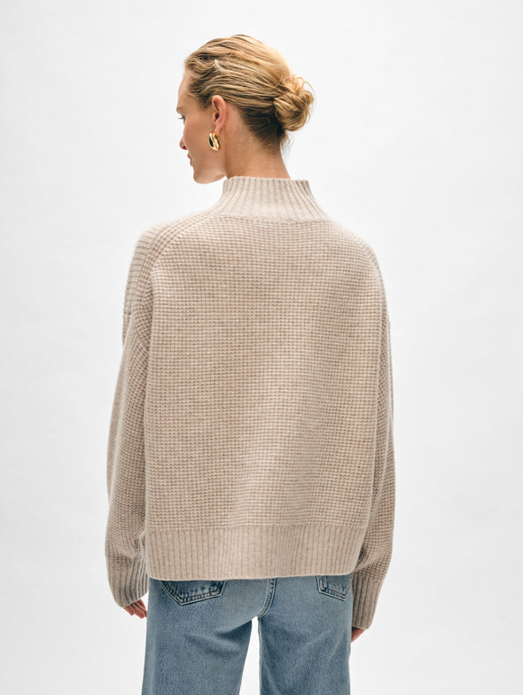 Cashmere Waffle Standneck