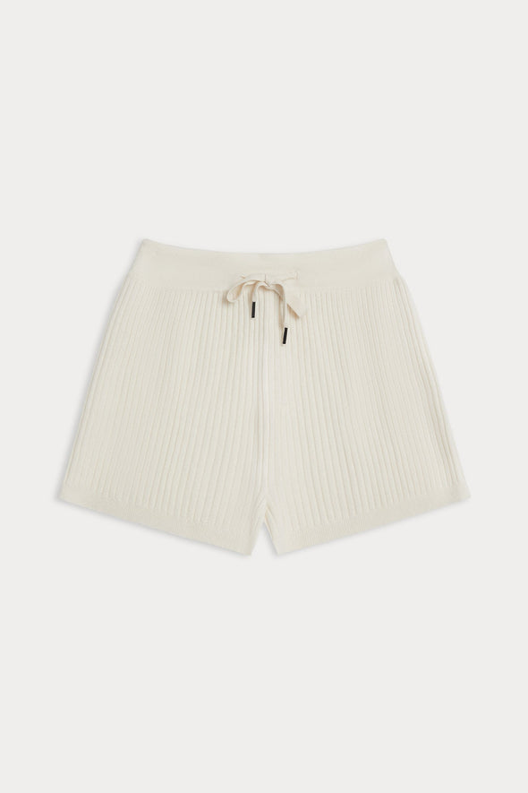 KEIRA CASHMERE RIBBED SHORTS