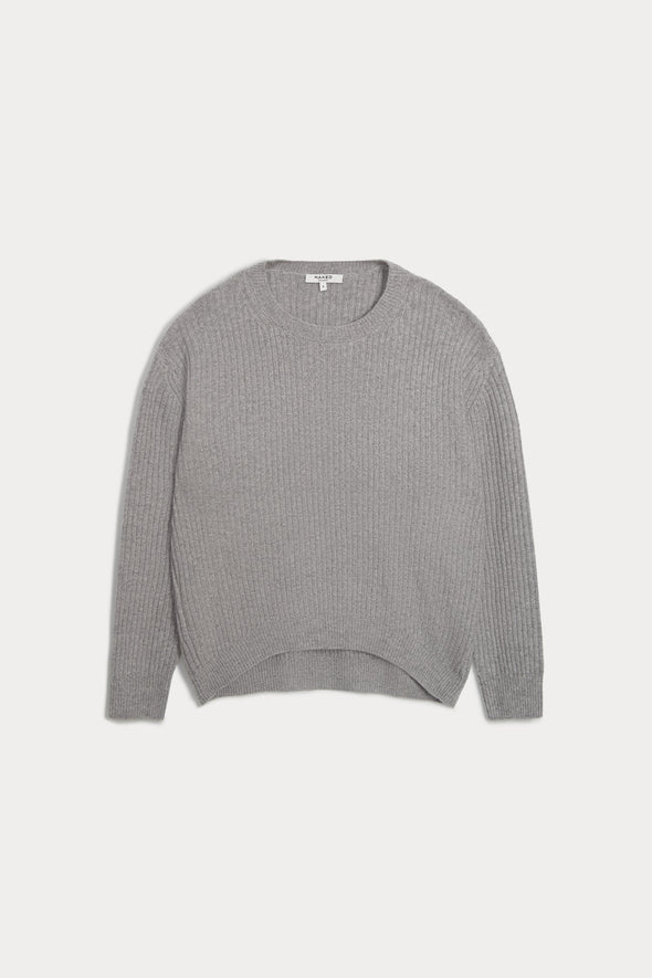 CAMPBELL RIBBED CREWNECK CASHMERE SWEATER