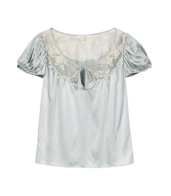 CAMRI TOP -- DUSTY BLUE