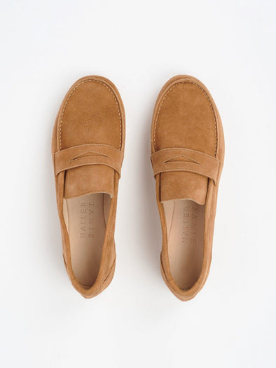 The Penny Loafer in Clove Suede