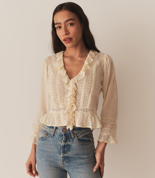 ELDORIS TOP -- ALABASTER