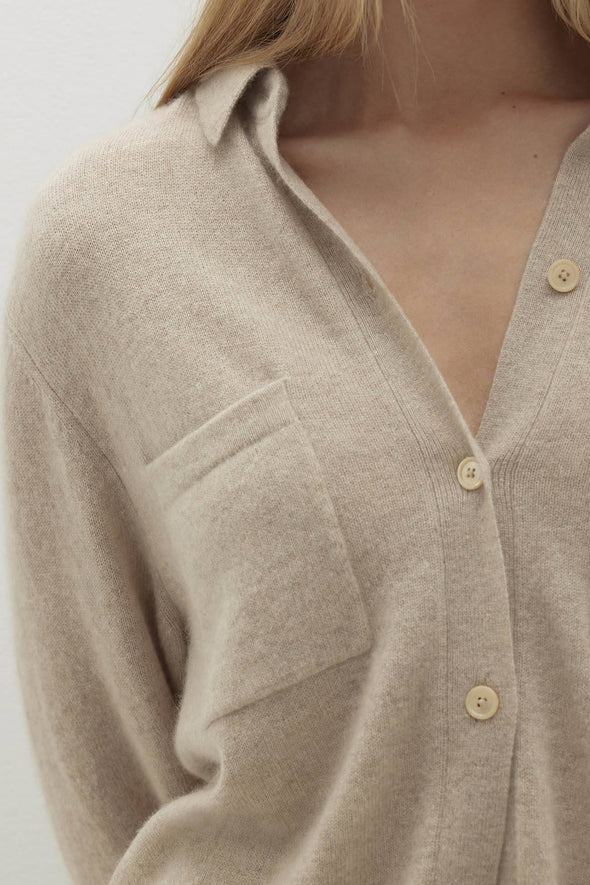 SAMSON CASHMERE BUTTON-UP SHIRT