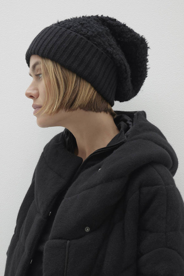 FRAN TEDDY CASHMERE BLEND BEANIE