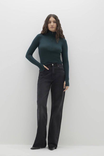 JULIETTE FITTED CASHMERE QUARTER-ZIP