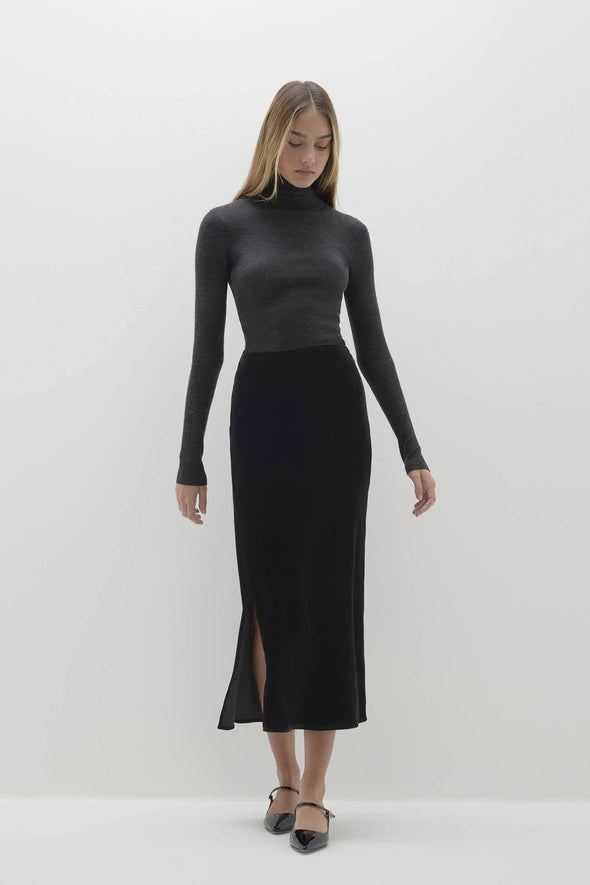 OPHELIA VELVET MIDI SKIRT