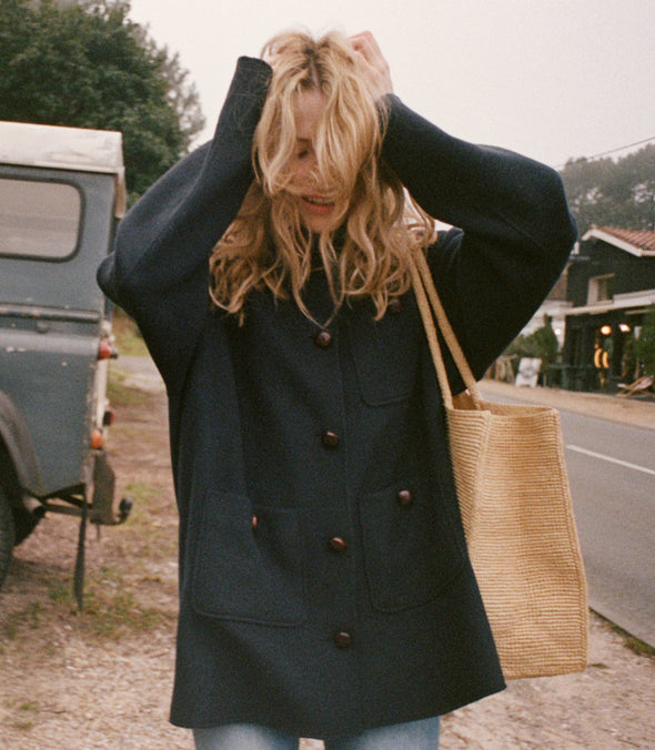 GERMAIN COAT -- NAVY