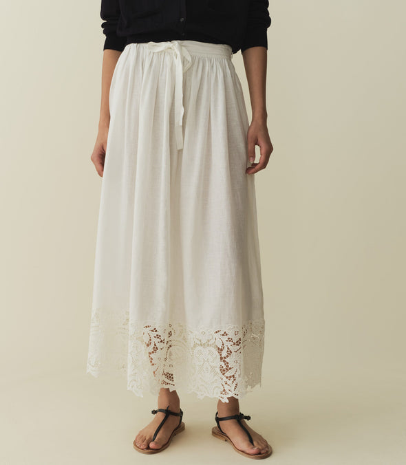 GLORIANE SKIRT -- SALT