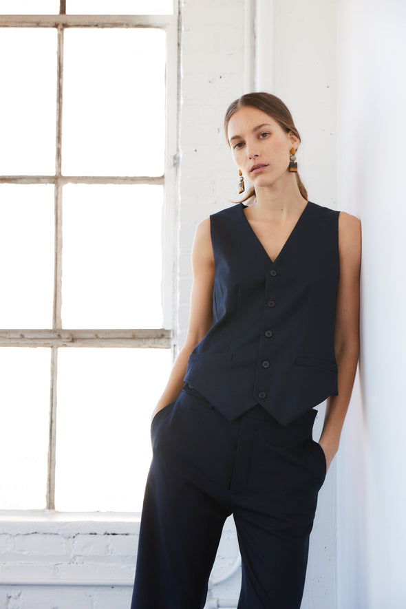 The Waistcoat in Dark Navy