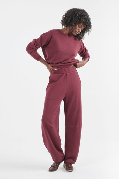 The Arc Lounge Pant in Cherry Cola