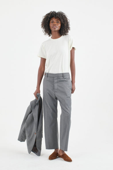 The Waist Tape Trouser in Oxford Grey