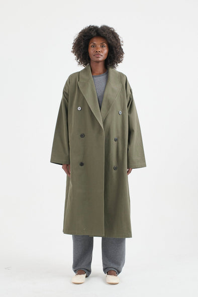 The Baggy Trench Coat in Olive