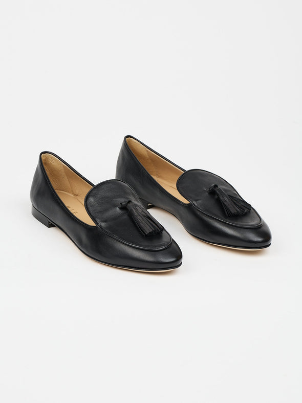 The Belgian Tassel Loafer in Black