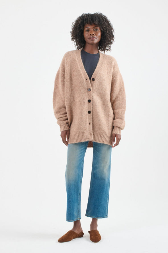 The Oversized Cardigan in Camel