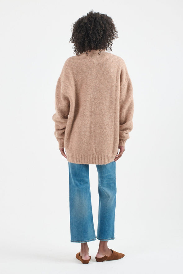 The Oversized Cardigan in Camel