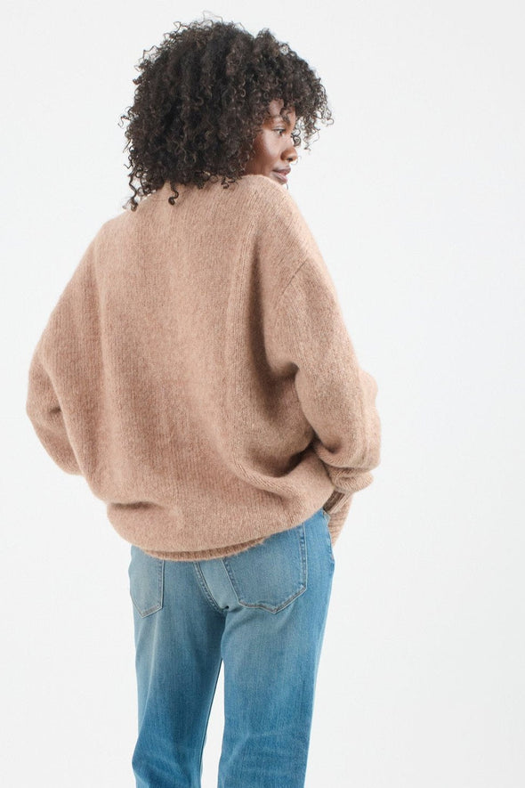 The Oversized Cardigan in Camel