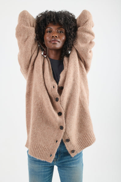 The Oversized Cardigan in Camel