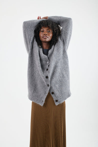 The Oversized Cardigan in Heather