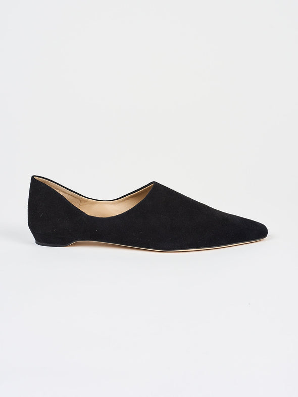 The Mule in Black Suede