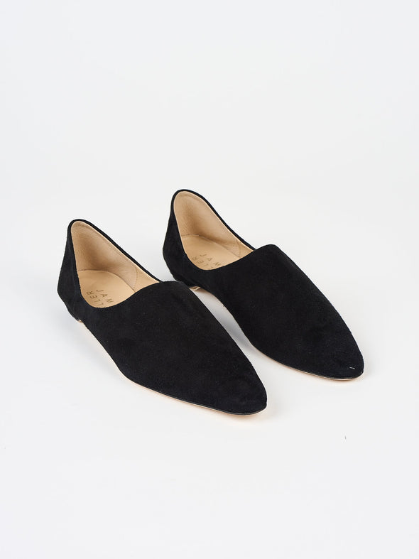 The Mule in Black Suede