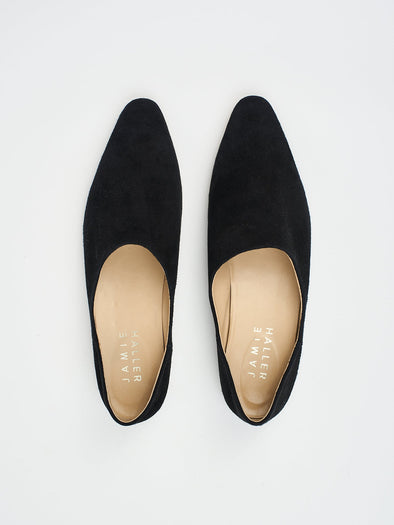 The Mule in Black Suede