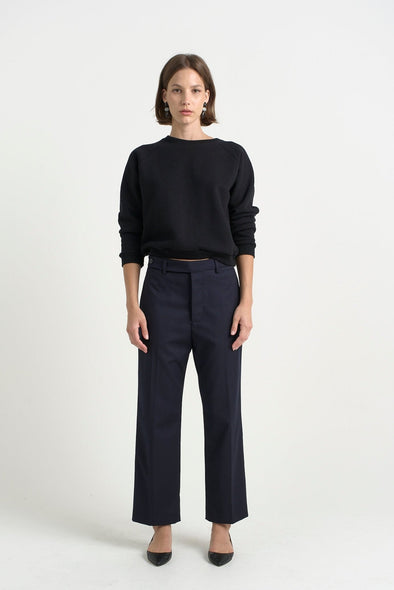 The Waist Tape Trouser in Dark Navy