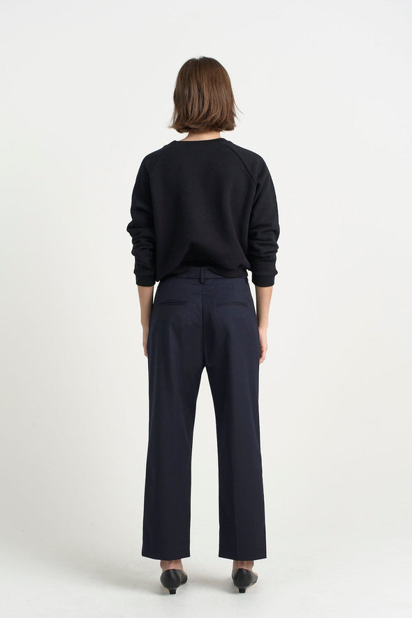 The Waist Tape Trouser in Dark Navy