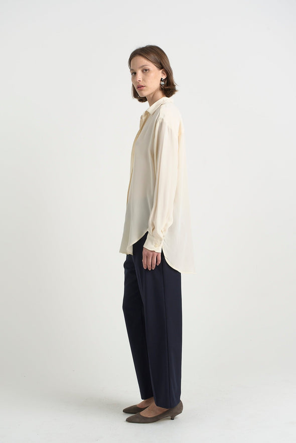 The Essential Silk Blouse in Creme