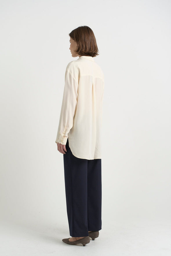 The Essential Silk Blouse in Creme