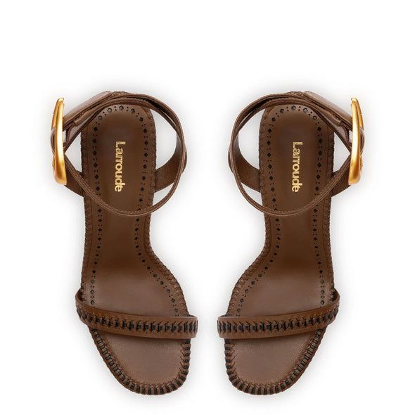 Verona Sandal In Burnt Umber Leather