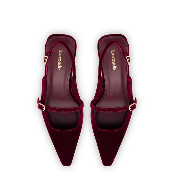 Ines Pump In Wine Velvet