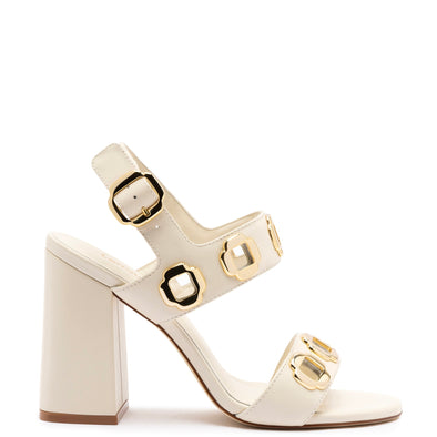 Milan Hi Sandal In Ivory Leather