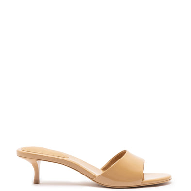 Greta Mule In Tan Patent Leather