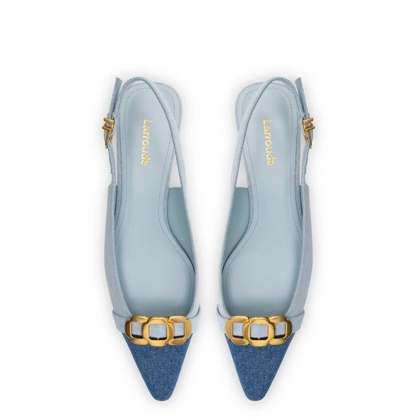 Franca Pump In Blue Denim