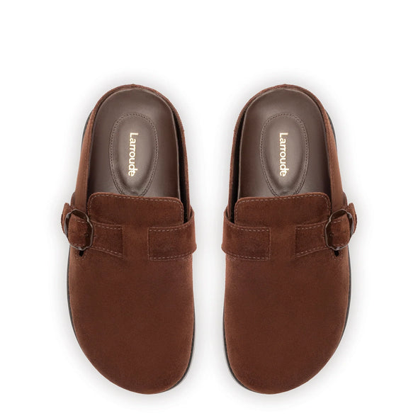 Milan Clog In Brown Suede