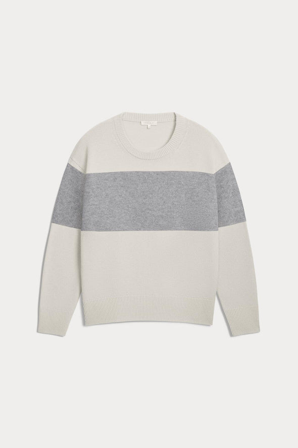 SITA STRIPED CASHMERE CREWNECK SWEATER