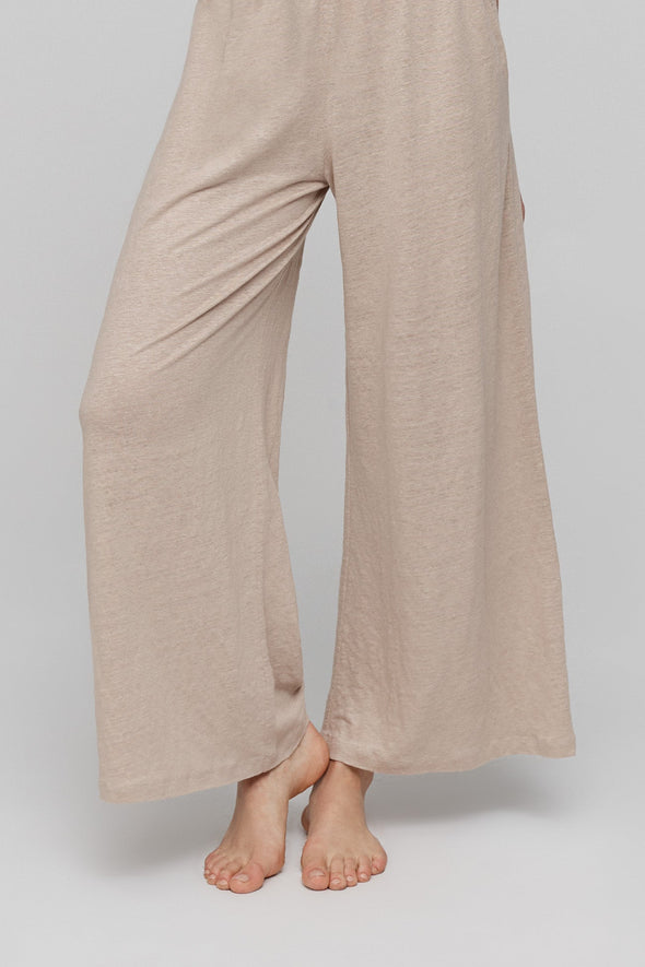 DEVIN LINEN WIDE LEG PANTS