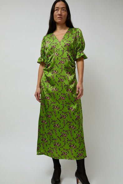 No.6 Luisa Dress in Green Trellis