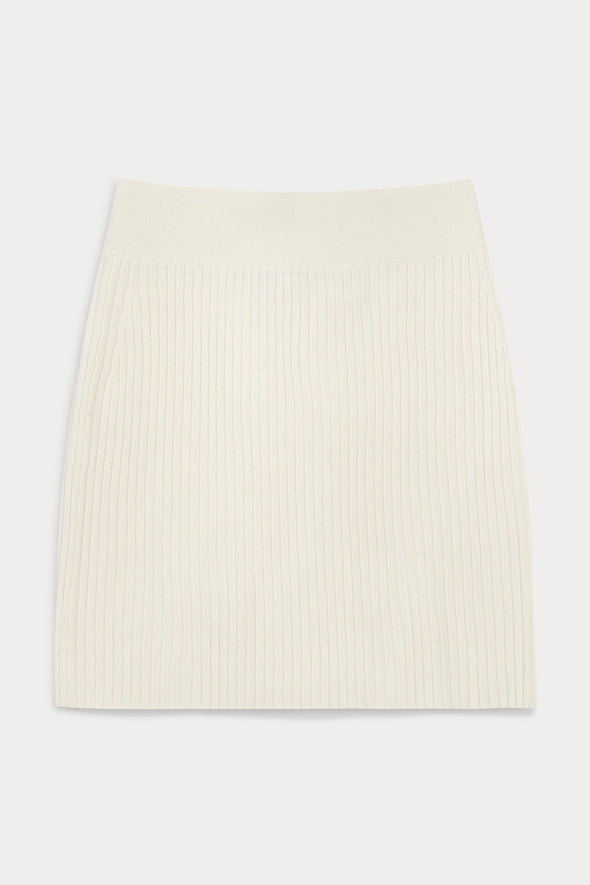 SIRENA CASHMERE RIBBED SKIRT