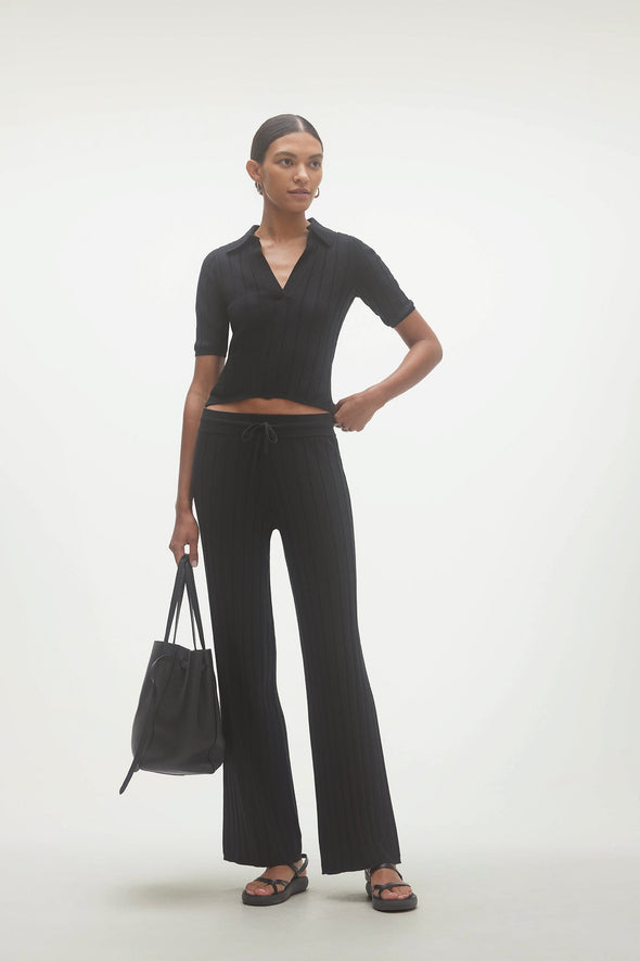 CHRISTIE RIBBED WIDE LEG PANT