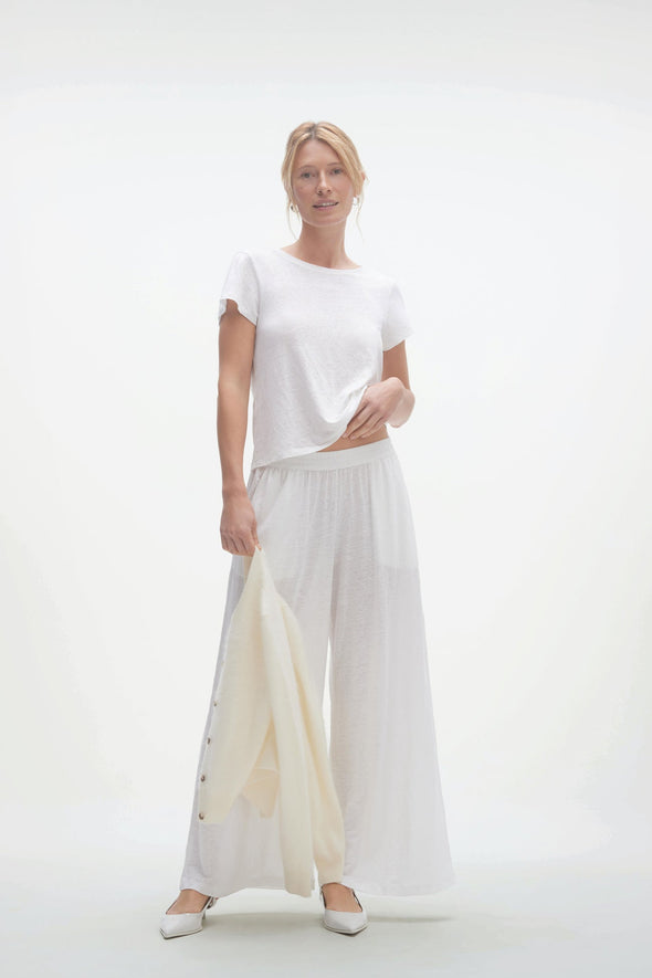 DEVIN LINEN WIDE LEG PANTS