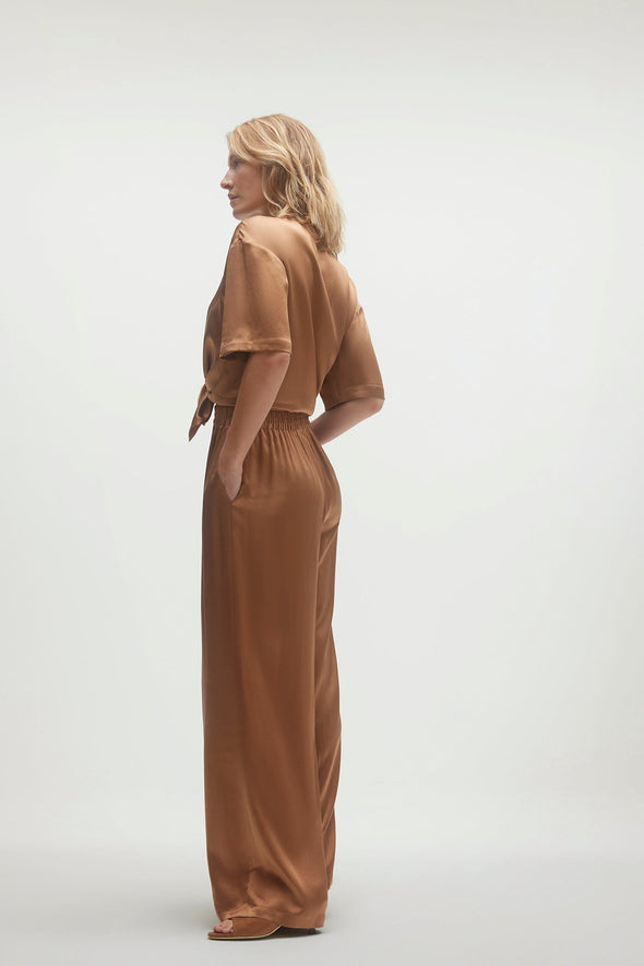 EVAN SILK WIDE LEG PANT