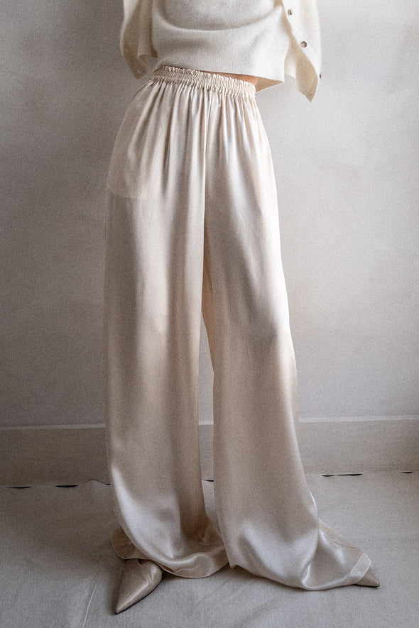 EVAN SILK WIDE LEG PANT