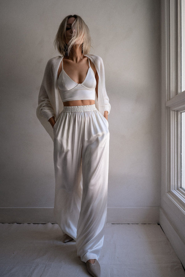 EVAN SILK WIDE LEG PANT